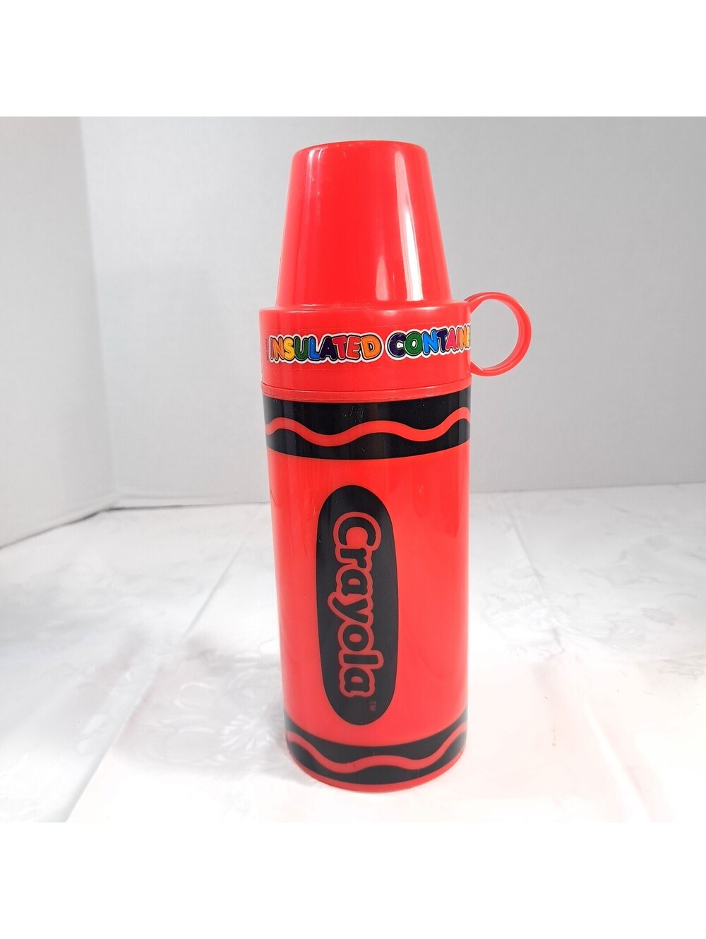 Crayola crayon Insulated Container thermos soup mug cup lid red 2010 plastic